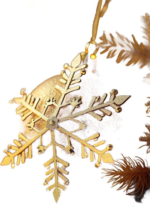 Golden Snowflake Ornament